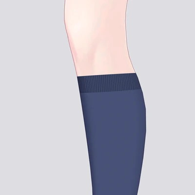ハイソックスのはき口